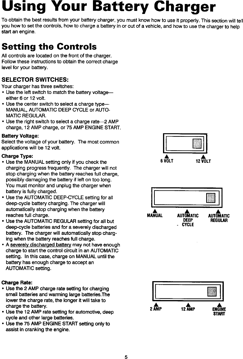 Page 6 of 12 - Diehard 20071312 User Manual  BATTERY CHARGER - Manuals And Guides L0305326