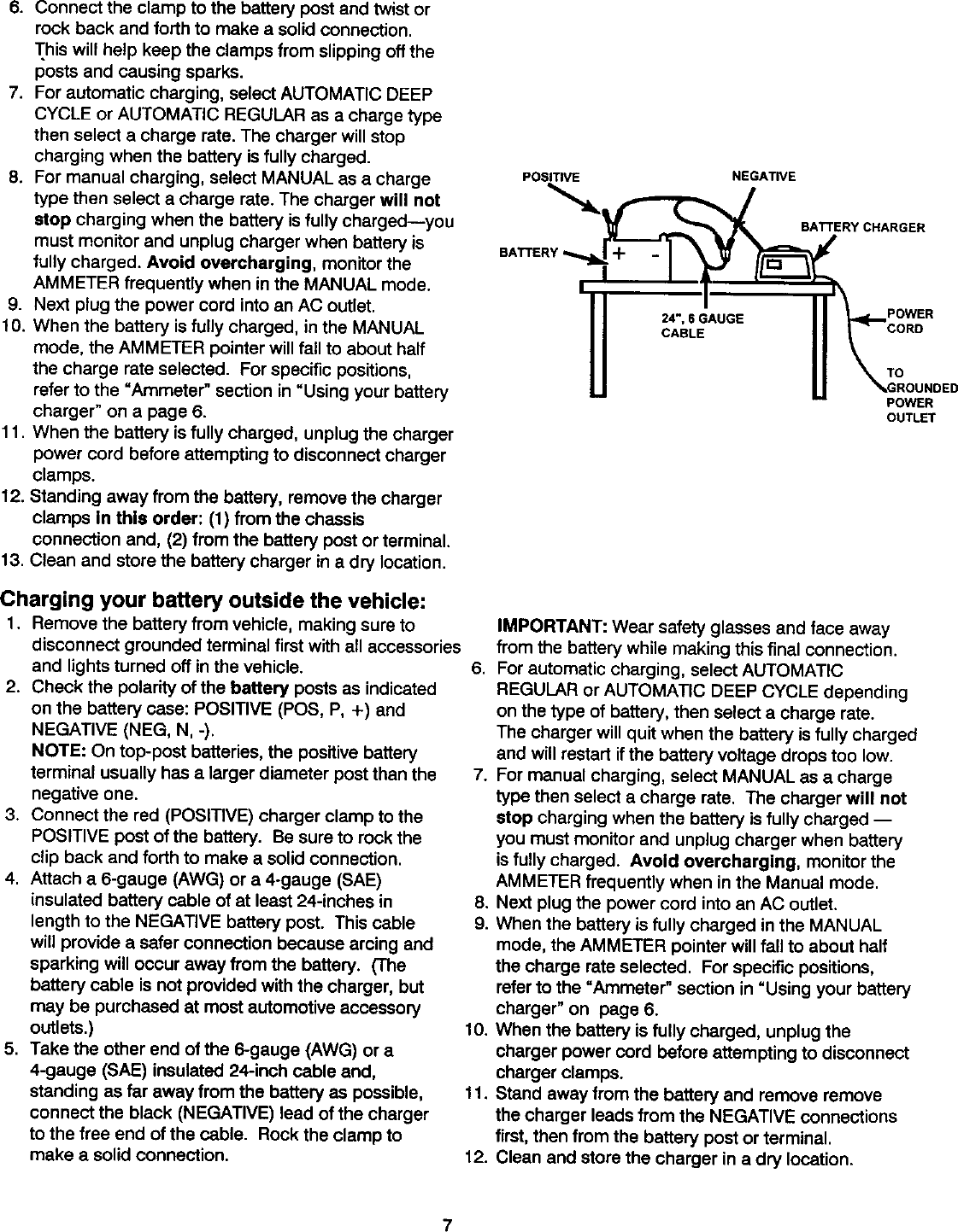 Page 8 of 12 - Diehard 20071312 User Manual  BATTERY CHARGER - Manuals And Guides L0305326