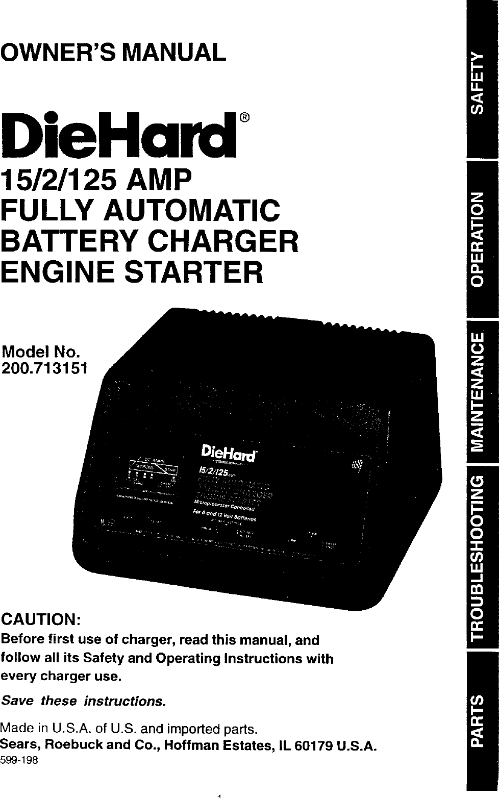 Diehard 200713151 User Manual Battery Charger Manuals And Guides L0305319