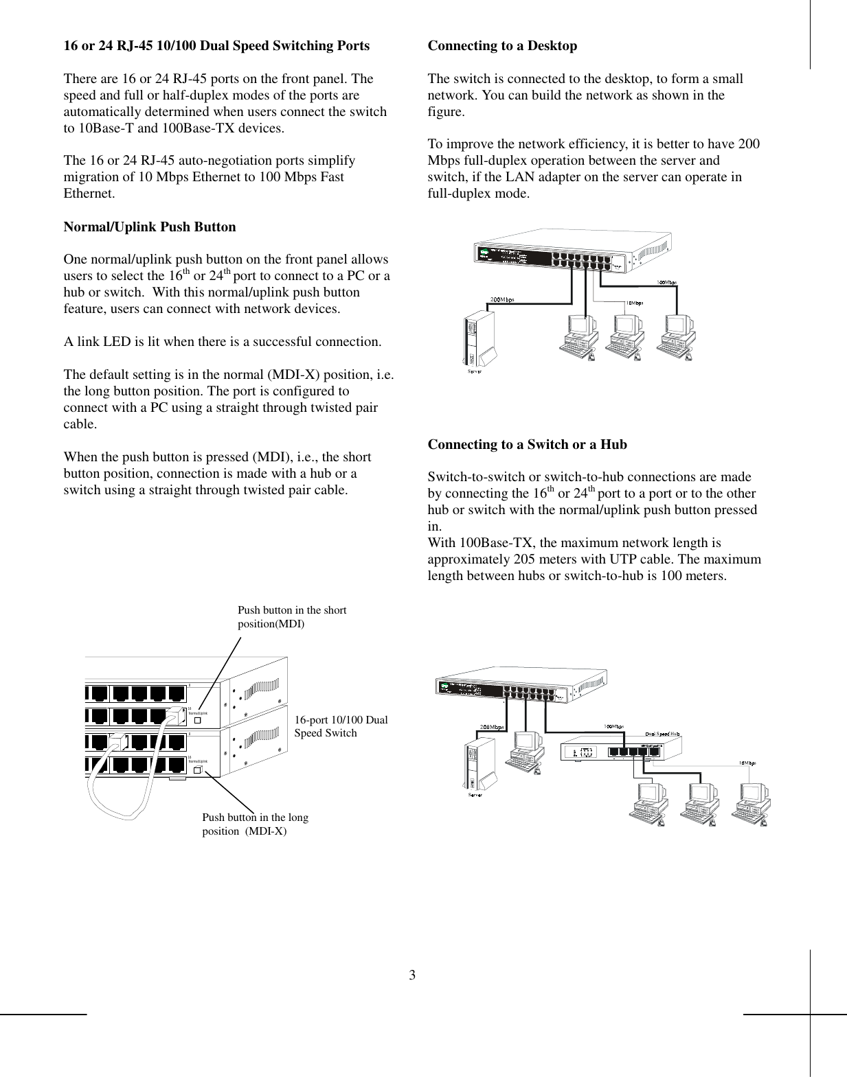 Page 3 of 6 - Digi Digi-Mil-S3160-Users-Manual- Congratulations On Your Purchase Of A 8/16-port Dual Speed Hub  Digi-mil-s3160-users-manual