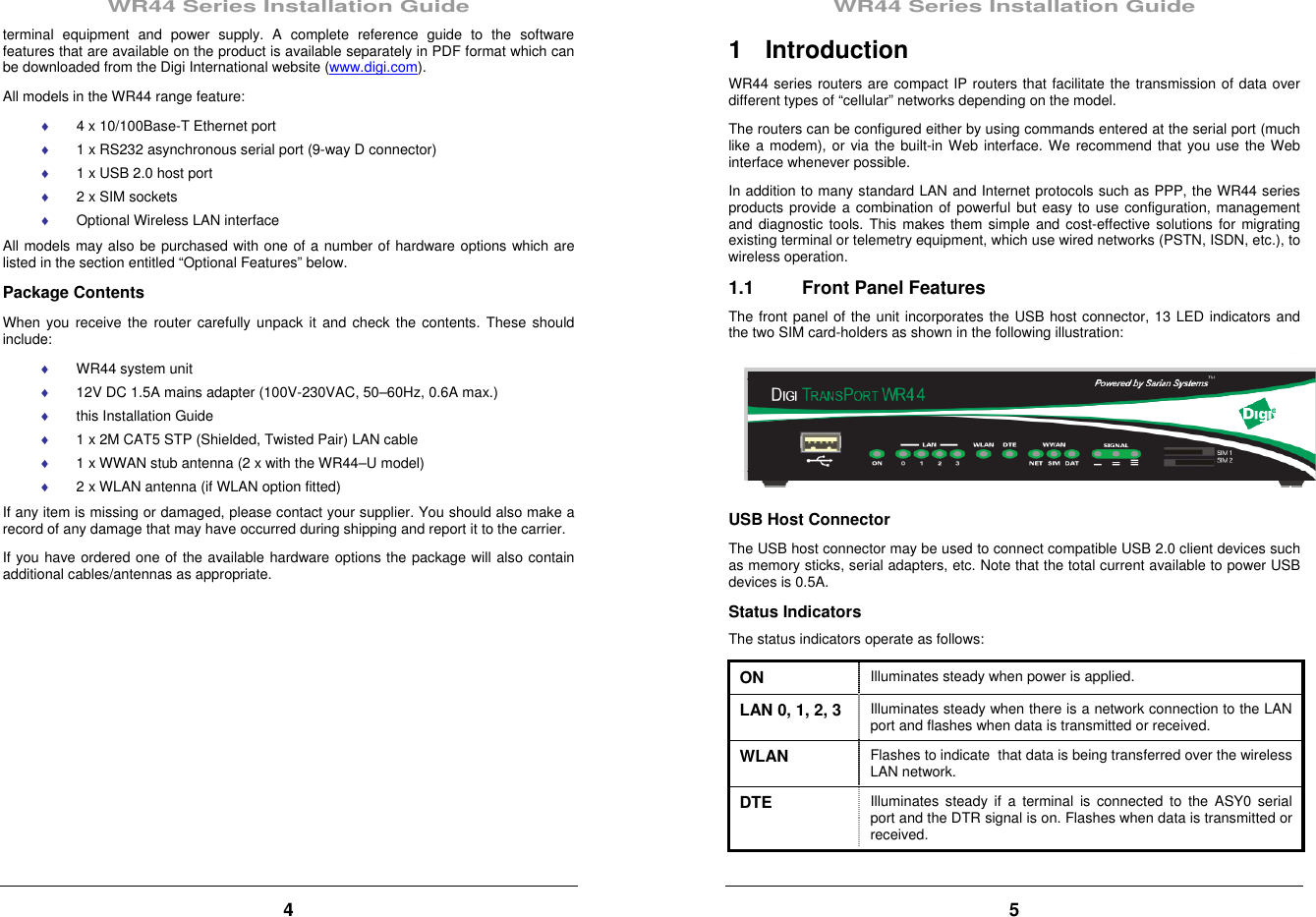 Page 3 of 8 - Digi Digi-Wr44-Users-Manual WR44 EU B5 1.0