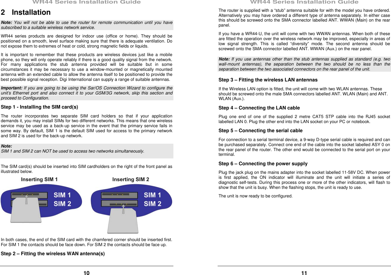 Page 6 of 8 - Digi Digi-Wr44-Users-Manual WR44 EU B5 1.0