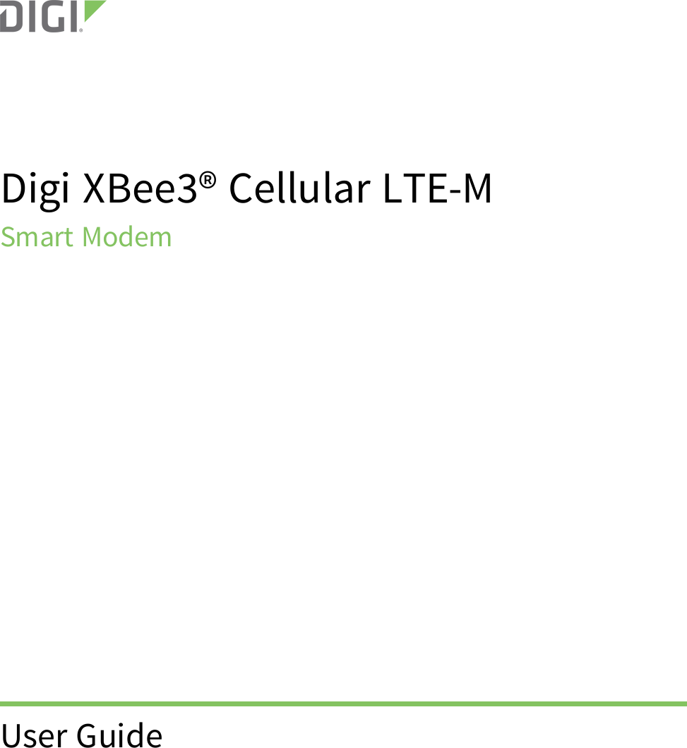 Page 1 of Digi XB3M1 XBee3 Cellular LTE-M User Manual 