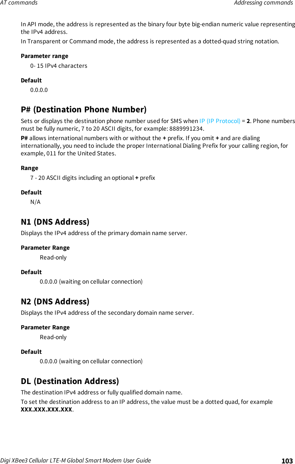 Page 103 of Digi XB3M1 XBee3 Cellular LTE-M User Manual 