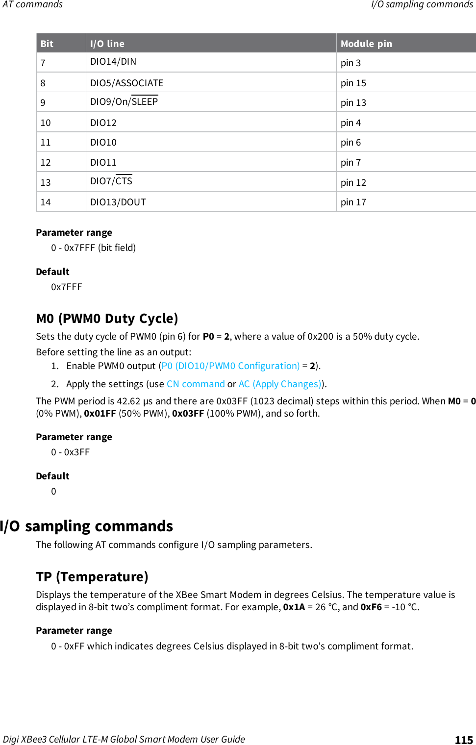 Page 115 of Digi XB3M1 XBee3 Cellular LTE-M User Manual 