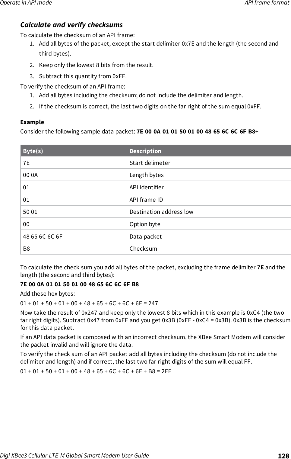 Page 128 of Digi XB3M1 XBee3 Cellular LTE-M User Manual 