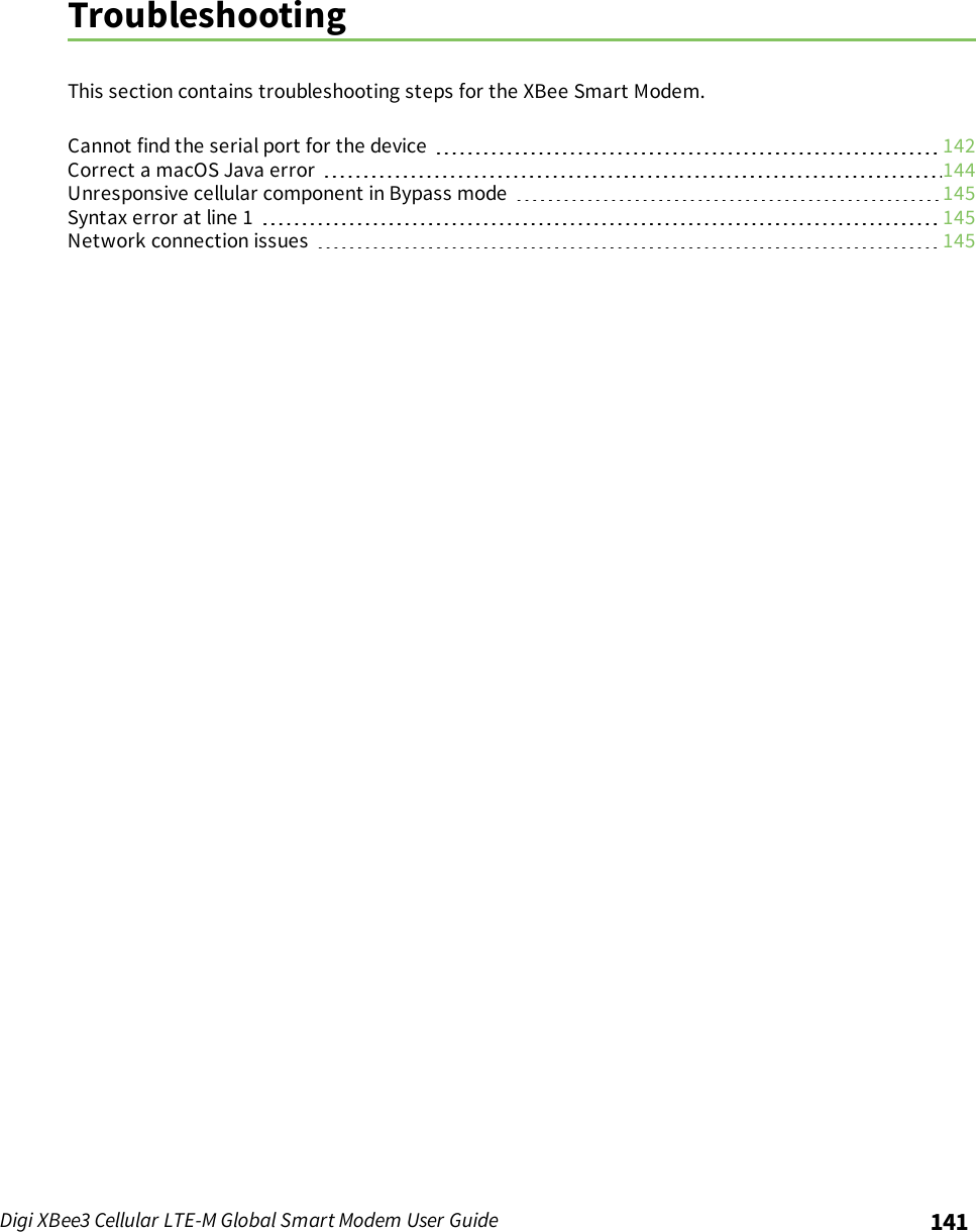 Page 141 of Digi XB3M1 XBee3 Cellular LTE-M User Manual 