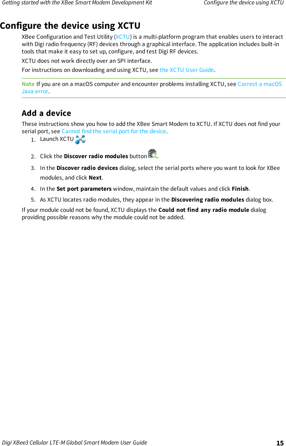 Page 15 of Digi XB3M1 XBee3 Cellular LTE-M User Manual 