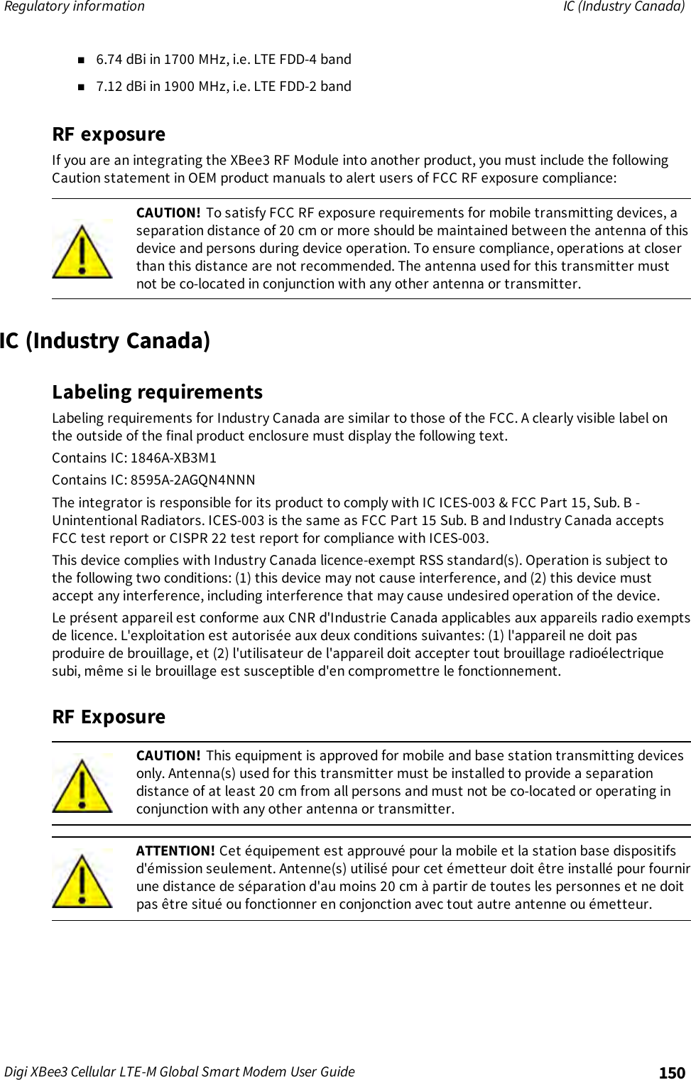 Page 150 of Digi XB3M1 XBee3 Cellular LTE-M User Manual 