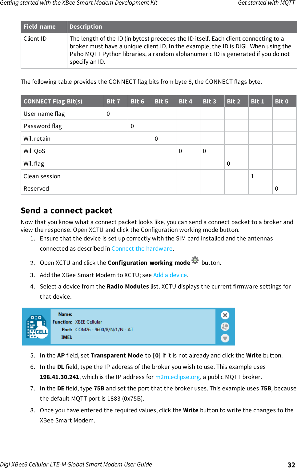 Page 32 of Digi XB3M1 XBee3 Cellular LTE-M User Manual 