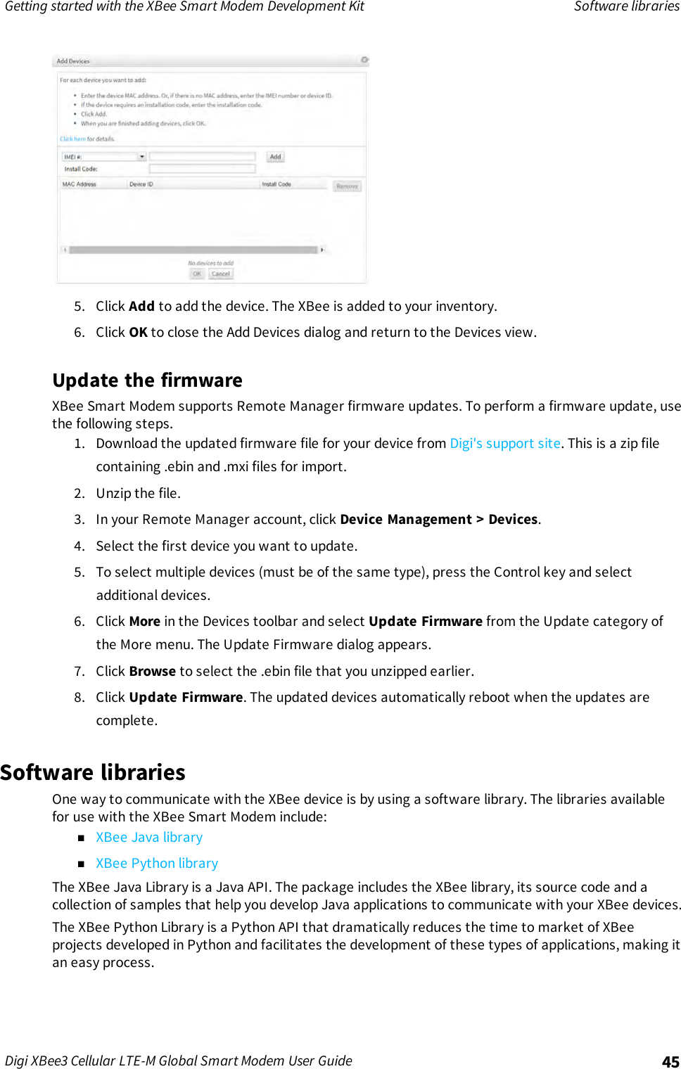 Page 45 of Digi XB3M1 XBee3 Cellular LTE-M User Manual 