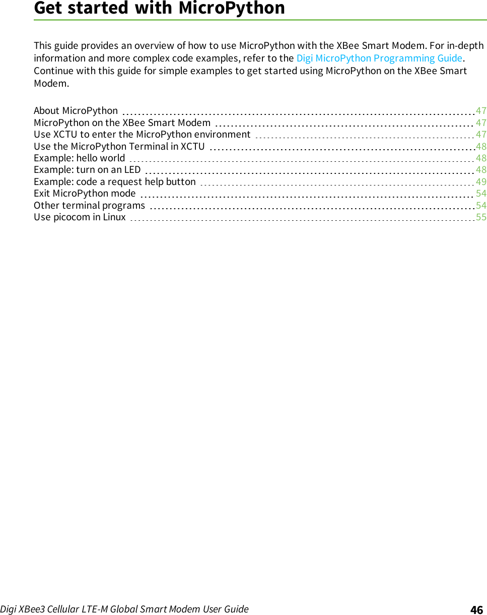 Page 46 of Digi XB3M1 XBee3 Cellular LTE-M User Manual 
