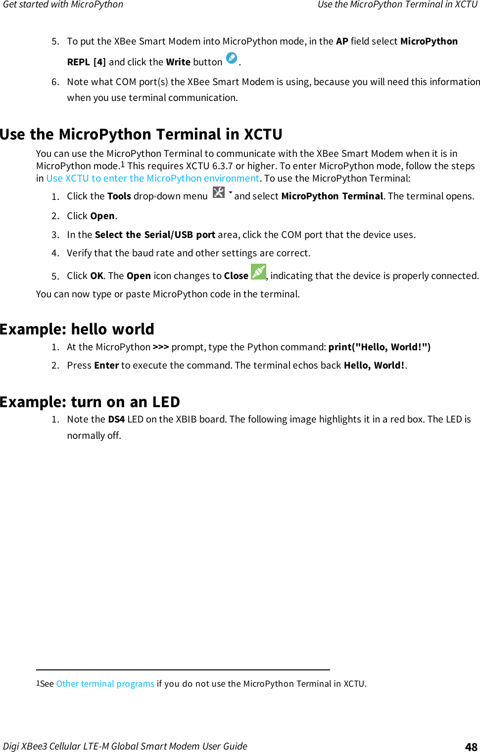 Page 48 of Digi XB3M1 XBee3 Cellular LTE-M User Manual 