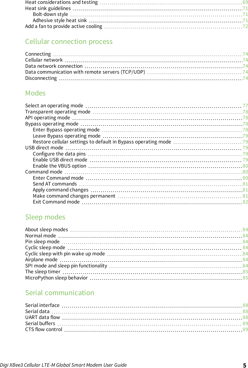 Page 5 of Digi XB3M1 XBee3 Cellular LTE-M User Manual 