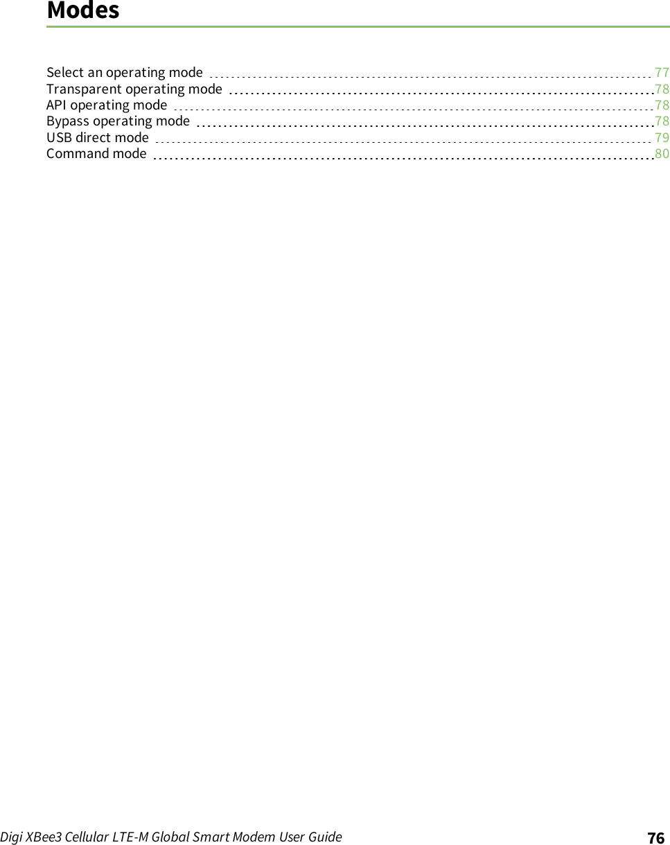 Page 76 of Digi XB3M1 XBee3 Cellular LTE-M User Manual 