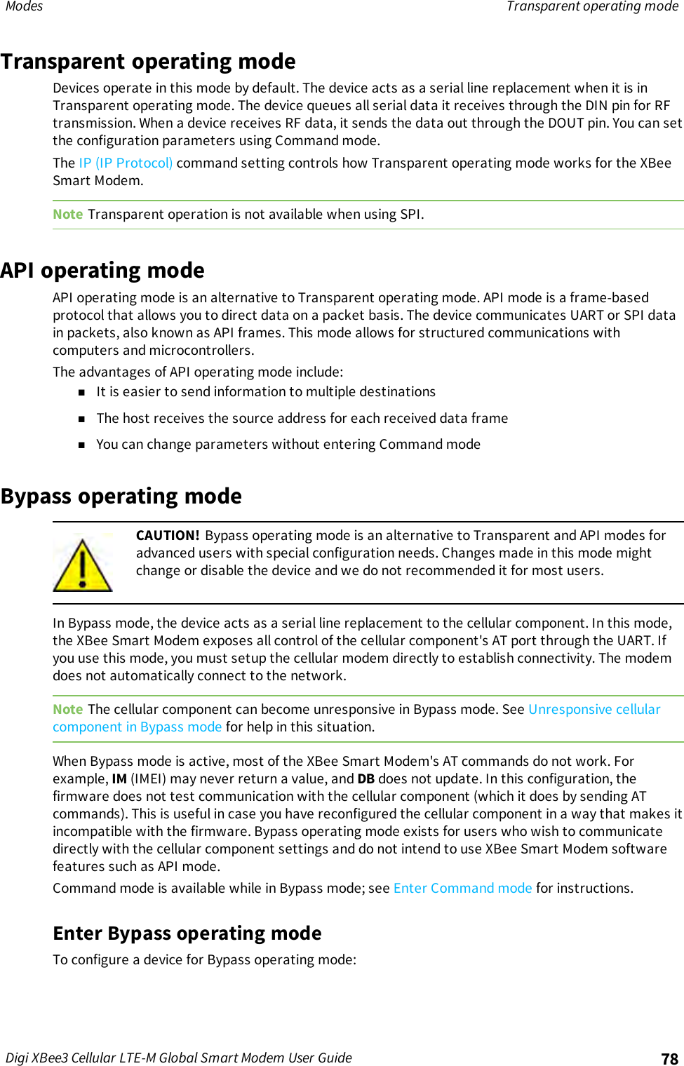 Page 78 of Digi XB3M1 XBee3 Cellular LTE-M User Manual 