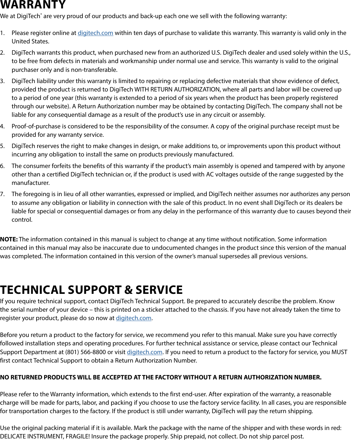 Page 2 of 12 - DigiTech Dirty Robot User Manual  To The 9b75c929-8d97-41fa-ab8e-3815645942ec