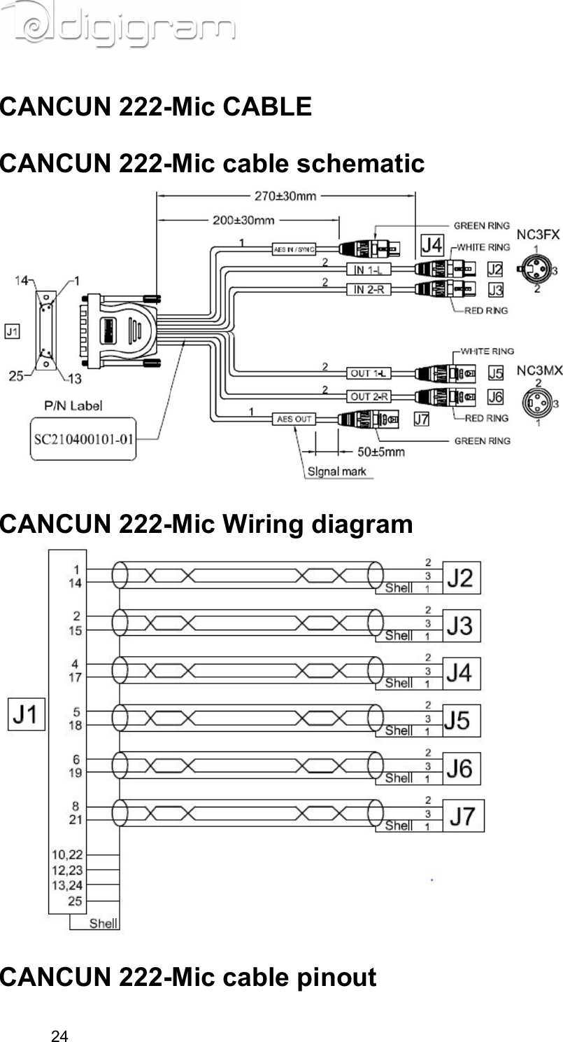 CANCUN 222-Mic CABLECANCUN 222-Mic cable schematicCANCUN 222-Mic Wiring diagramCANCUN 222-Mic cable pinout24