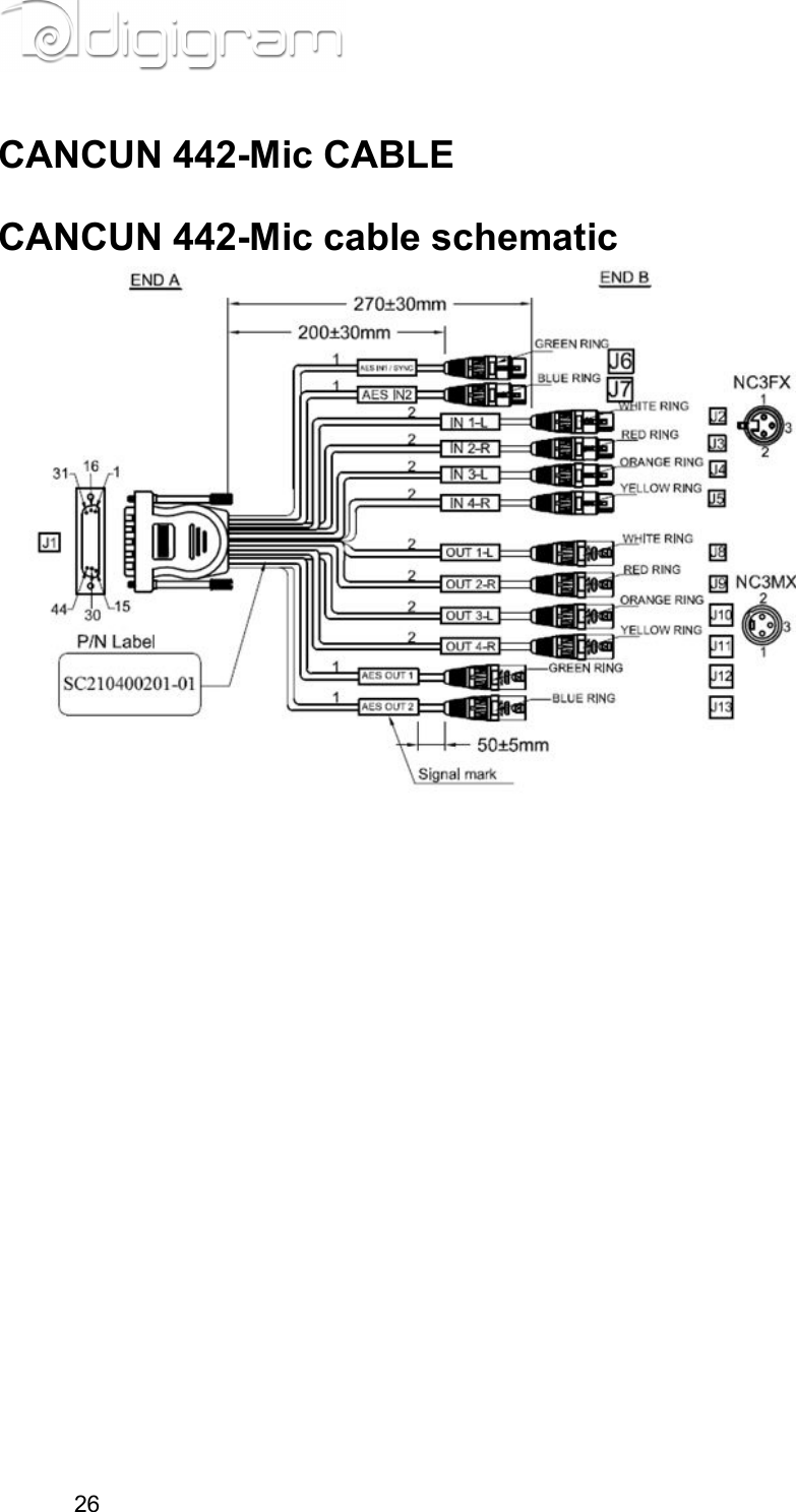 CANCUN 442-Mic CABLECANCUN 442-Mic cable schematic 26
