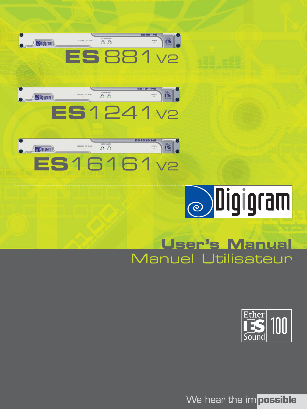 ES 881V2ES1241V2ES16161V2User’s ManualManuel Utilisateur