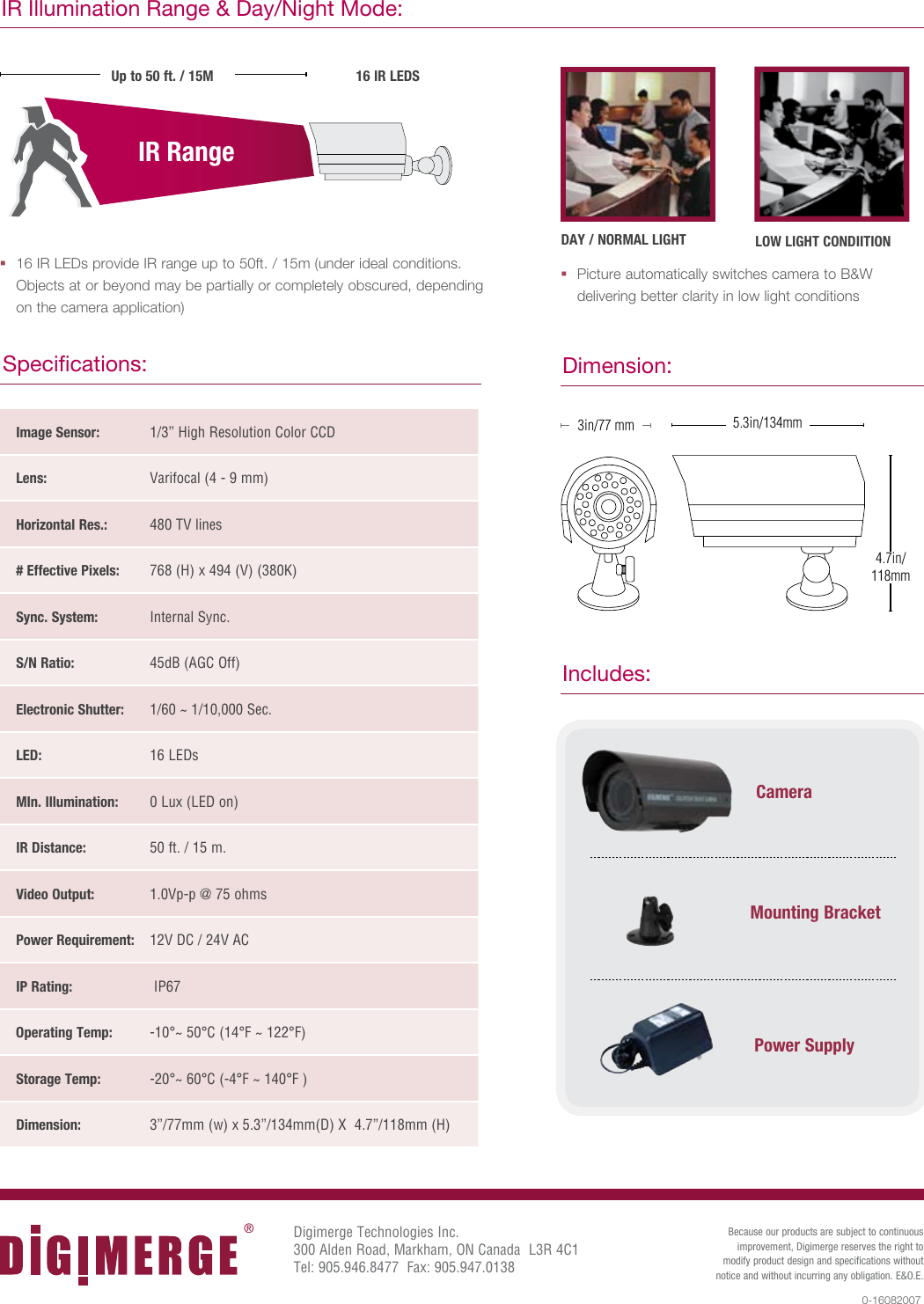 Page 2 of 2 - Digimerge Digimerge-Dcbhr1535-Users-Manual-  Digimerge-dcbhr1535-users-manual