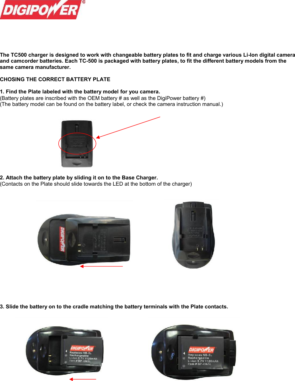 Page 2 of 3 - Digipower Digipower-Tc-500-Users-Manual- Operating Instructions For Travel Charger  Digipower-tc-500-users-manual