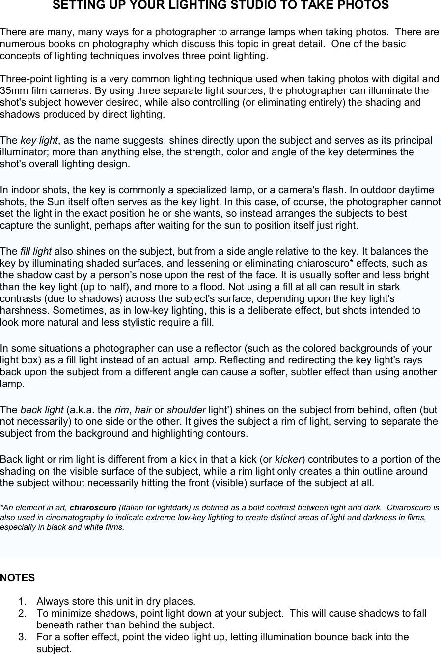 Page 3 of 4 - Digital-Concepts Digital-Concepts-Portable-Light-Studio-Ps-101-Users-Manual-  Digital-concepts-portable-light-studio-ps-101-users-manual