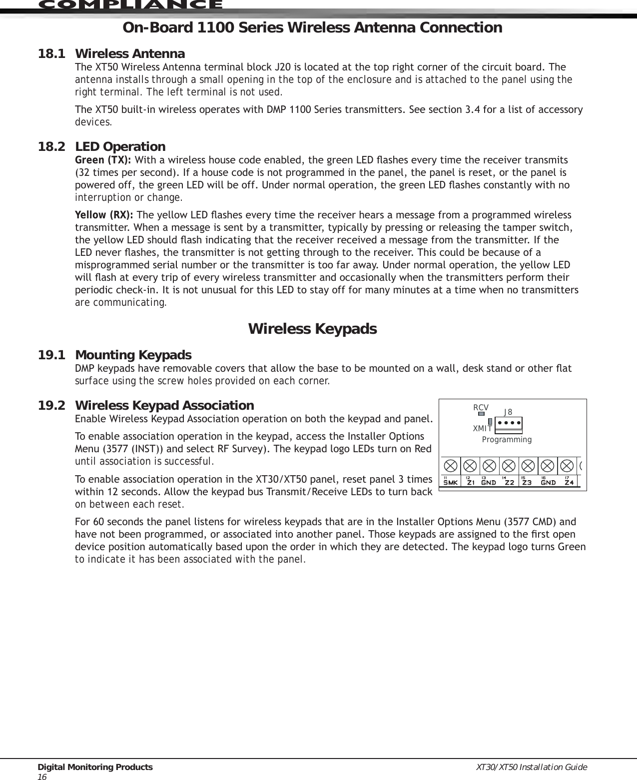 Page 21 of Digital Monitoring PC0128 Digital Transmission System Transceiver User Manual USERS MANUAL