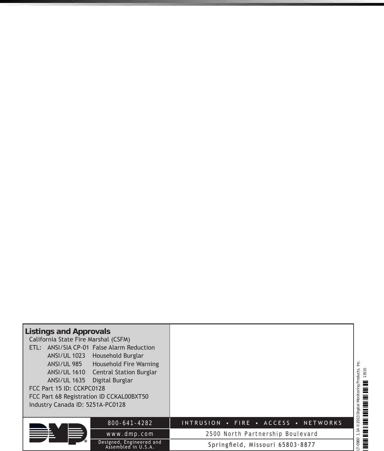 Page 31 of Digital Monitoring PC0128 Digital Transmission System Transceiver User Manual USERS MANUAL