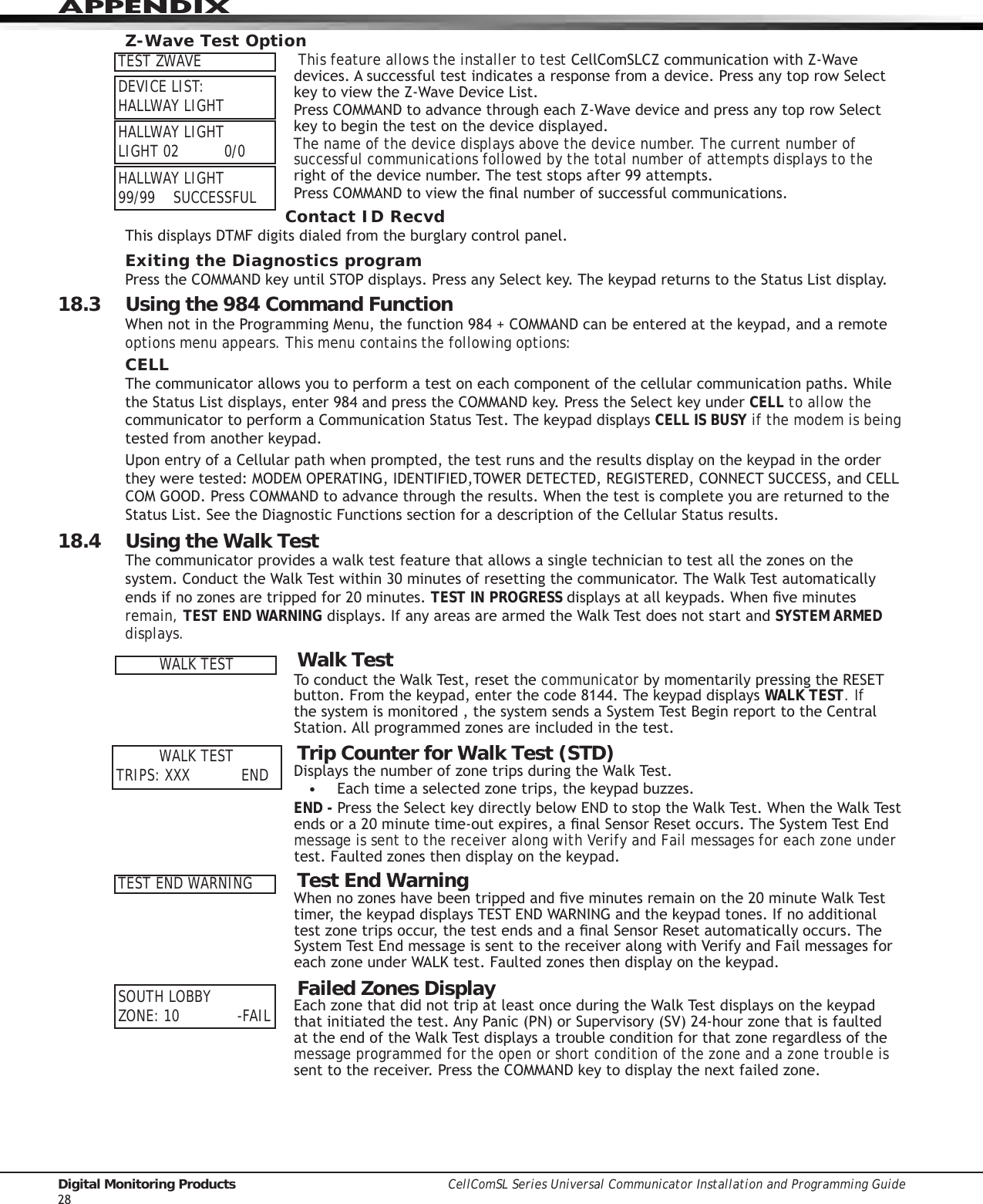 Page 34 of Digital Monitoring PC0163 Low Power Wireless Transceiver User Manual 