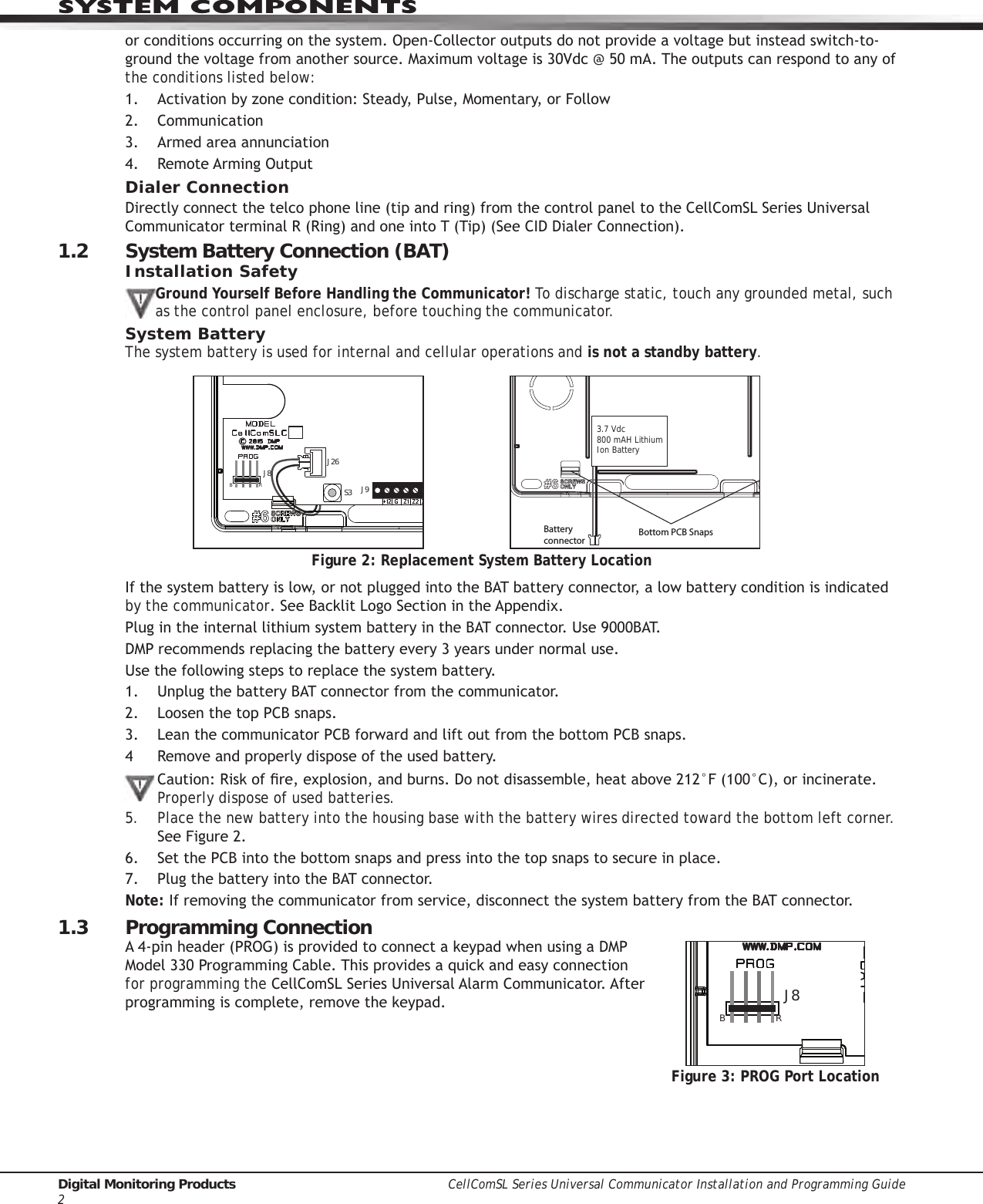 Page 8 of Digital Monitoring PC0163 Low Power Wireless Transceiver User Manual 