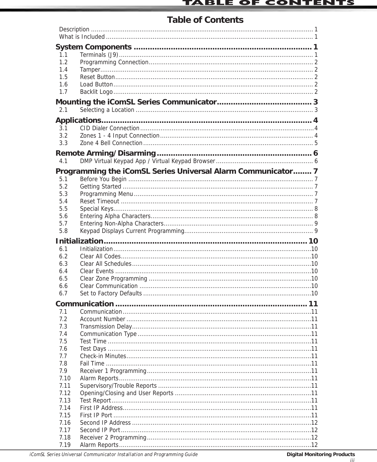 Page 3 of Digital Monitoring PC0179 Low Power Wireless Transceiver User Manual 