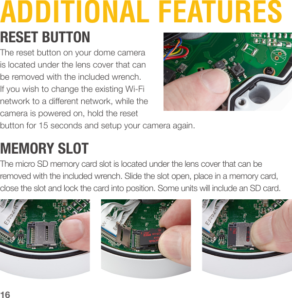 Page 16 of Digital Peripheral Solutions QCW3MP1D Wi-Fi SECURITY DOME CAMERA User Manual users manual