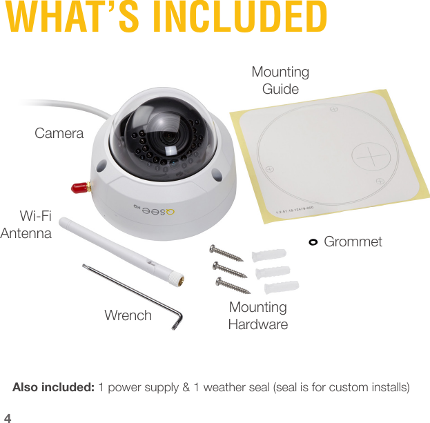 Page 4 of Digital Peripheral Solutions QCW3MP1D Wi-Fi SECURITY DOME CAMERA User Manual users manual