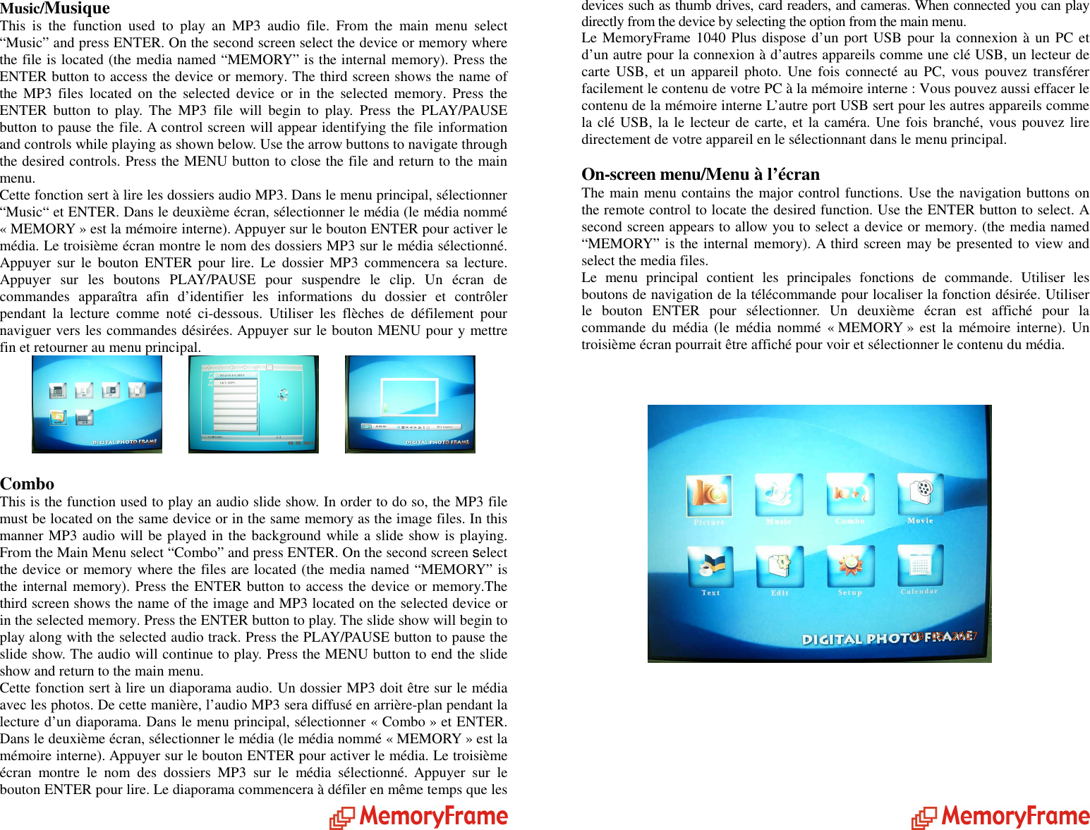 Page 5 of 6 - Digital-Spectrum Digital-Spectrum-Memoryvue-1040-Plus-Users-Manual- MemoryFrame MF-1040 Plus Manual - Bilingual CAN Bookfold  Digital-spectrum-memoryvue-1040-plus-users-manual