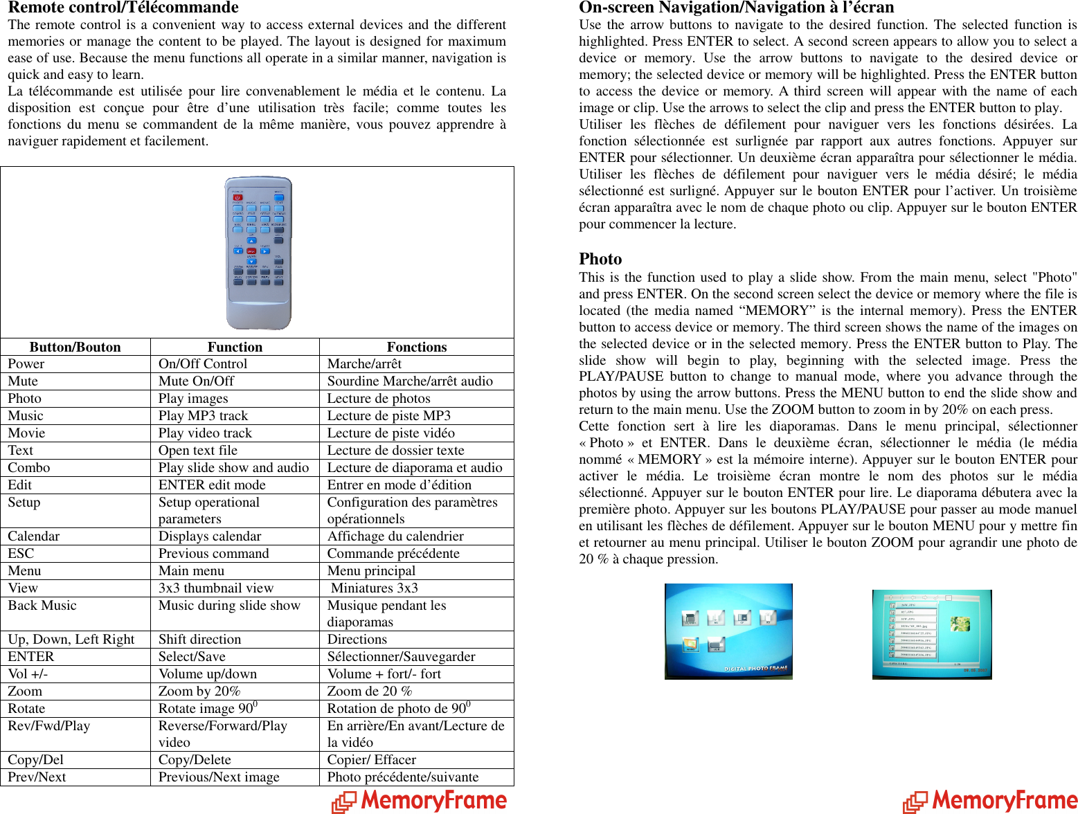 Page 6 of 6 - Digital-Spectrum Digital-Spectrum-Memoryvue-1040-Plus-Users-Manual- MemoryFrame MF-1040 Plus Manual - Bilingual CAN Bookfold  Digital-spectrum-memoryvue-1040-plus-users-manual