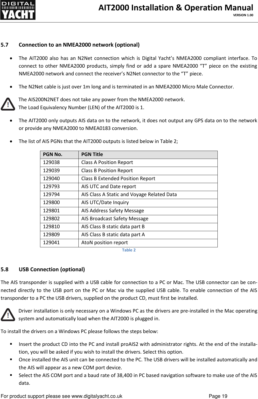 digital yacht ait2000 manual