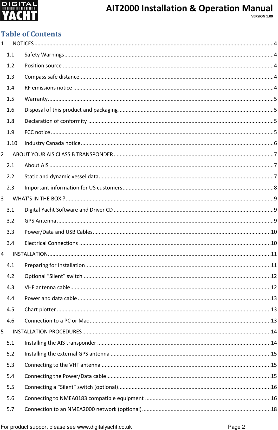 digital yacht ait2000 manual