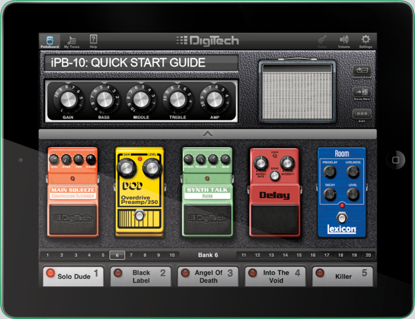 Page 1 of 2 - Digitech Digitech-Ipb-10-Programmable-Pedalboard-Quick-Start-Guide