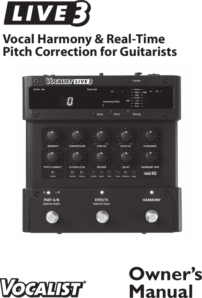 Digitech Live 3 Owner S Manual