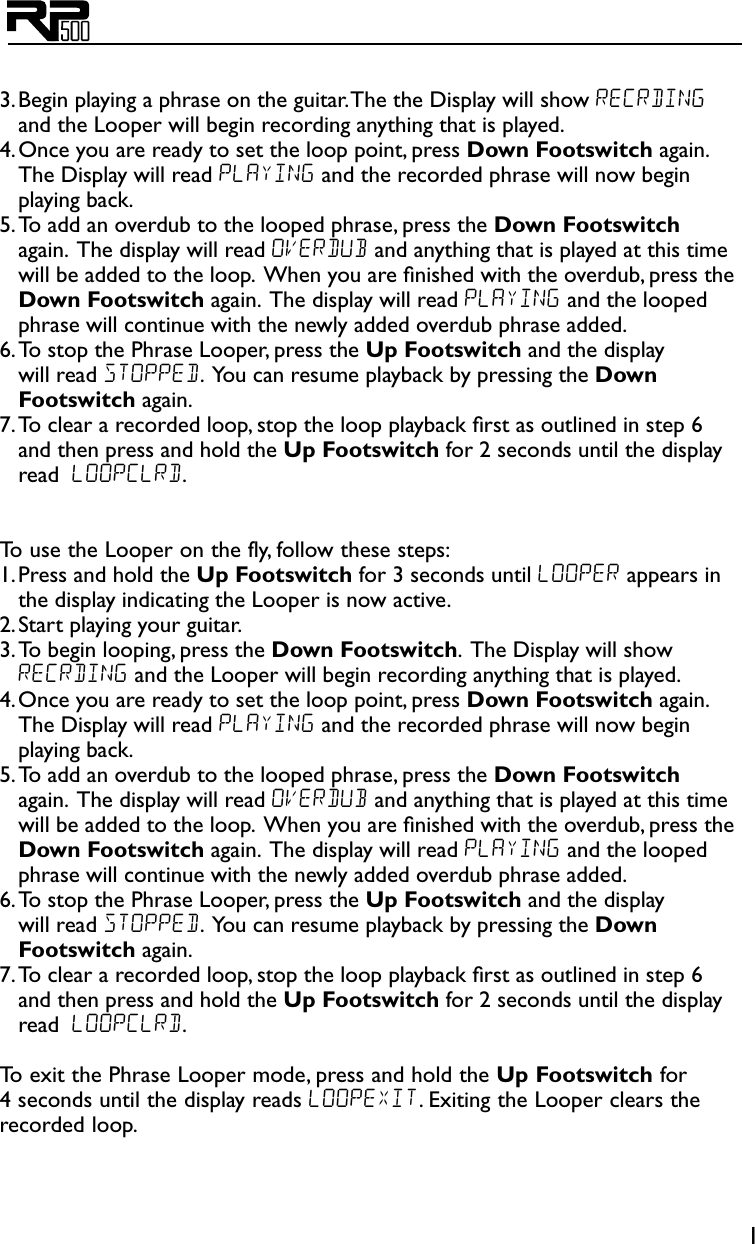 Page 3 of 4 - Digitech Digitech-Rp500-Quick-Start-Guide