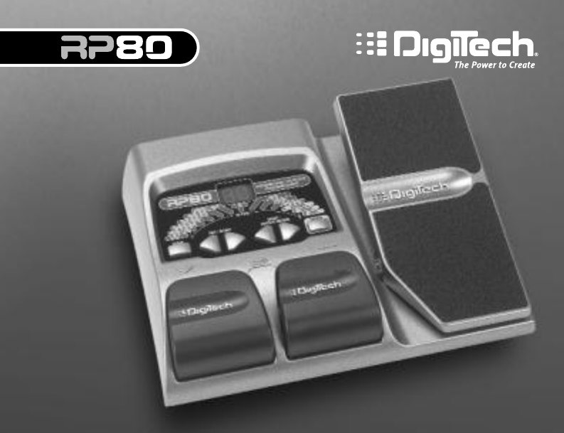 Digitech Rp80 Owners Manual