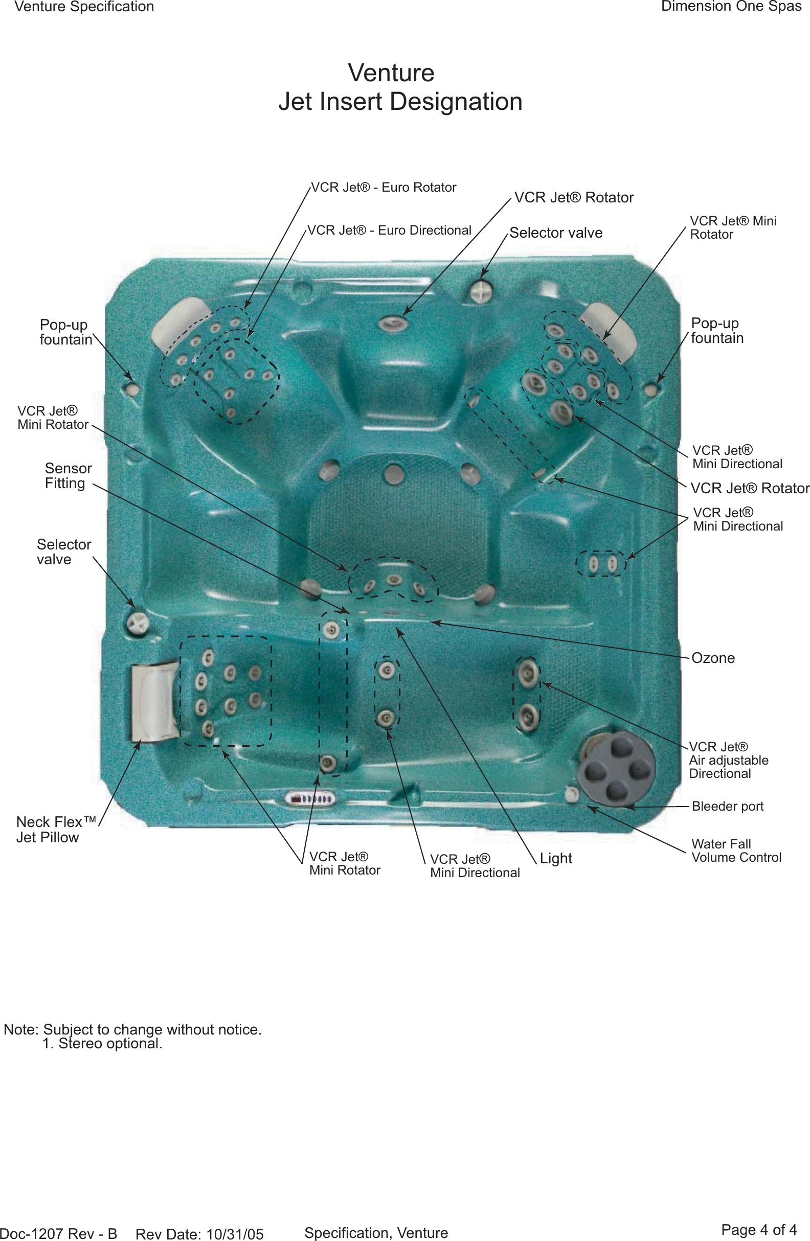 Page 4 of 4 - Dimension-One-Spas Dimension-One-Spas-Venture-Users-Manual- Doc-1207  Dimension-one-spas-venture-users-manual