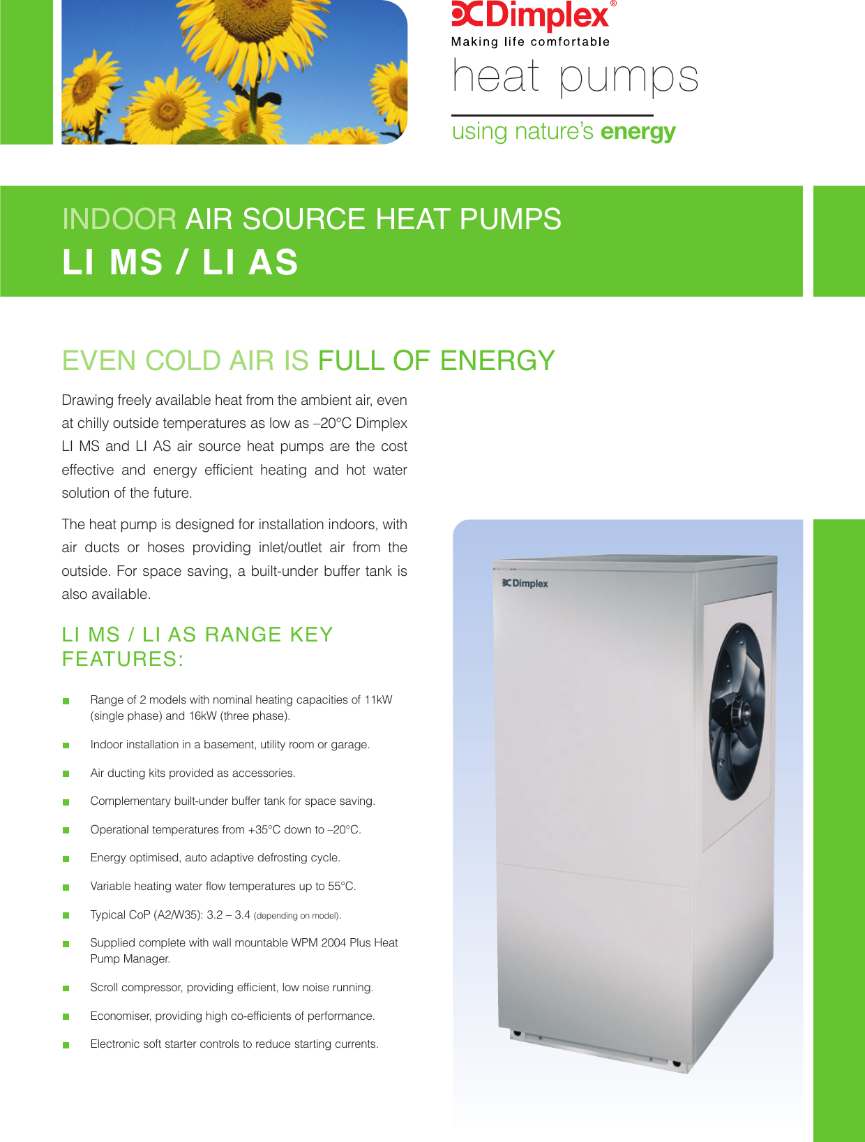 Page 1 of 4 - Dimplex Dimplex-Li-As-Users-Manual- DIMP-15257-H.P.SHT-LI MS/LI AS Dimplex-li-as-users-manual