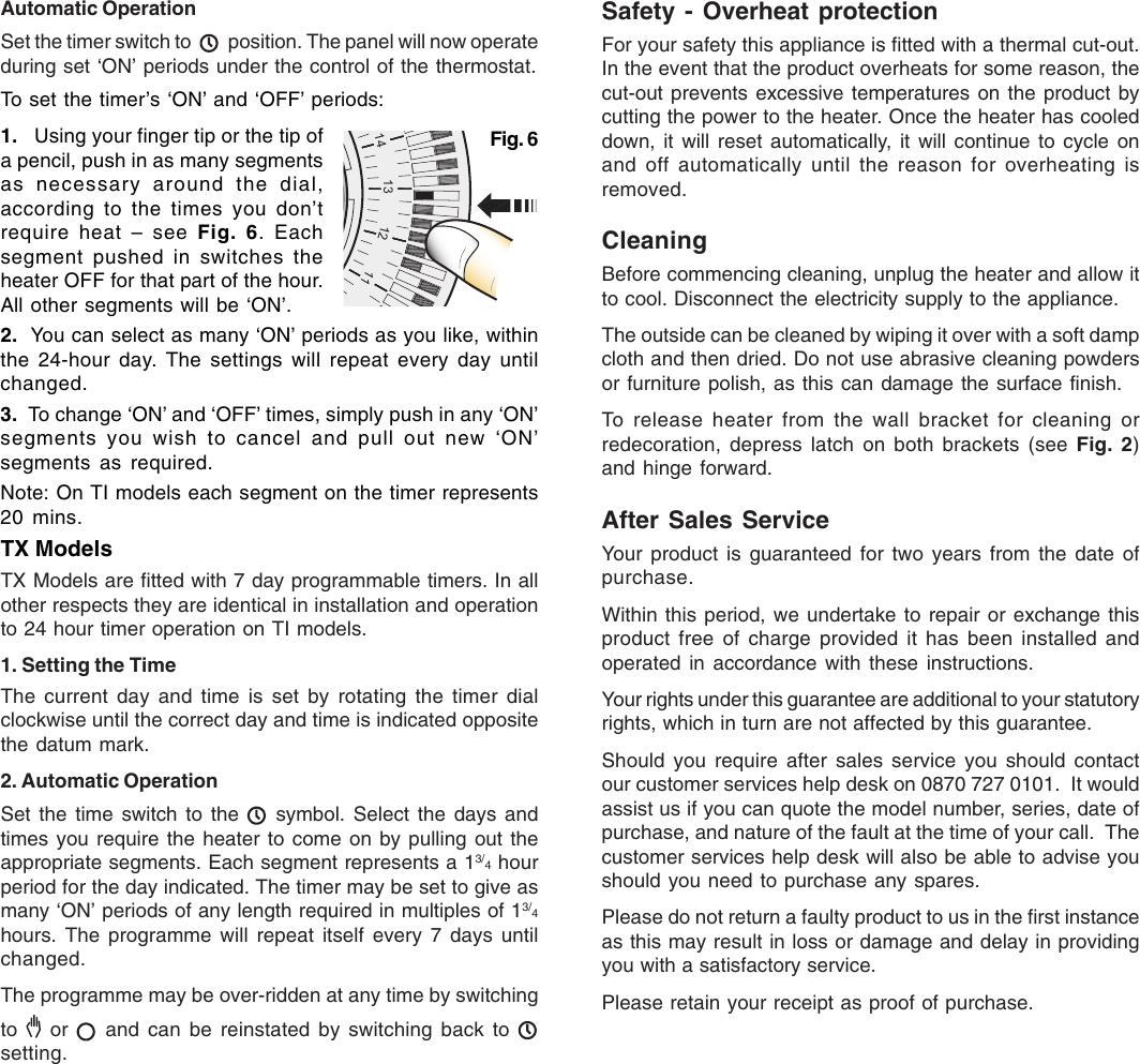 Page 3 of 4 - Dimplex Dimplex-Plx-500-Wti-500-Users-Manual- EC53.. Series Instructioons  Dimplex-plx-500-wti-500-users-manual