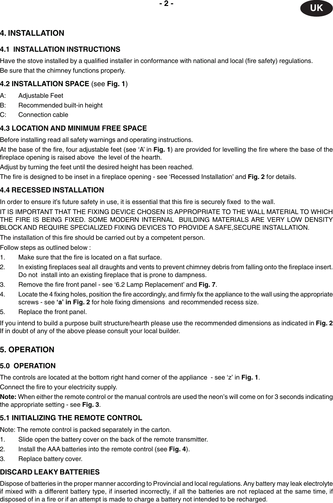 Page 6 of 8 - Dimplex Dimplex-Valencia-Users-Manual- Faber Spectra Instructions - Dimplex-valencia-users-manual