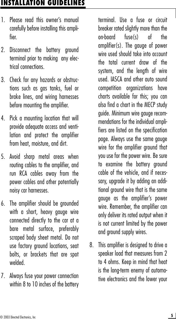 Page 5 of 12 - Directed-Audio Directed-Audio-350D-Users-Manual- G45011_11-03  Directed-audio-350d-users-manual