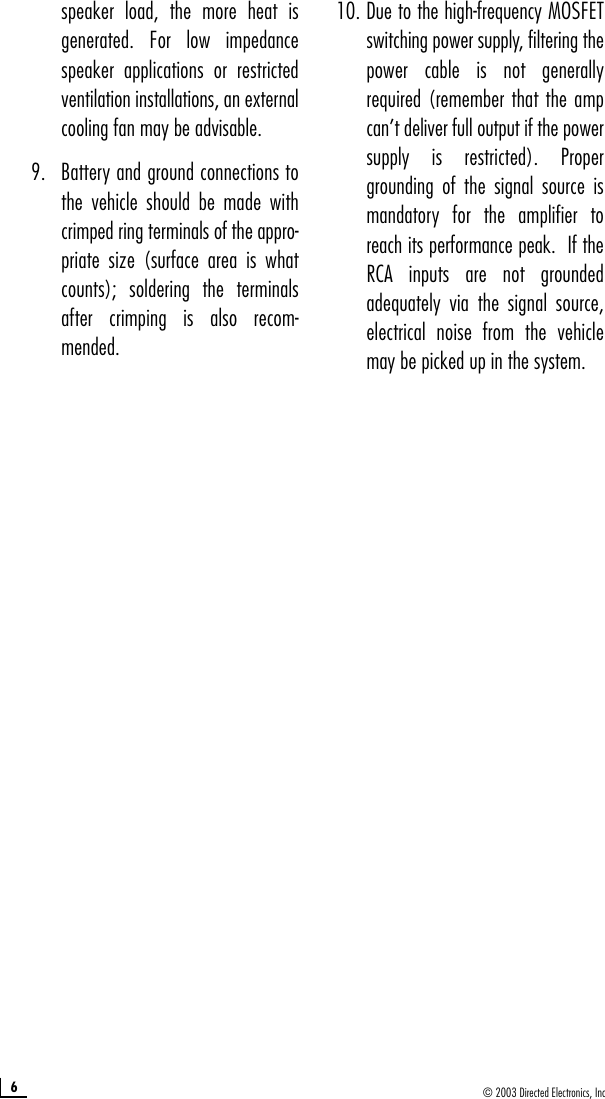 Page 6 of 12 - Directed-Audio Directed-Audio-350D-Users-Manual- G45011_11-03  Directed-audio-350d-users-manual