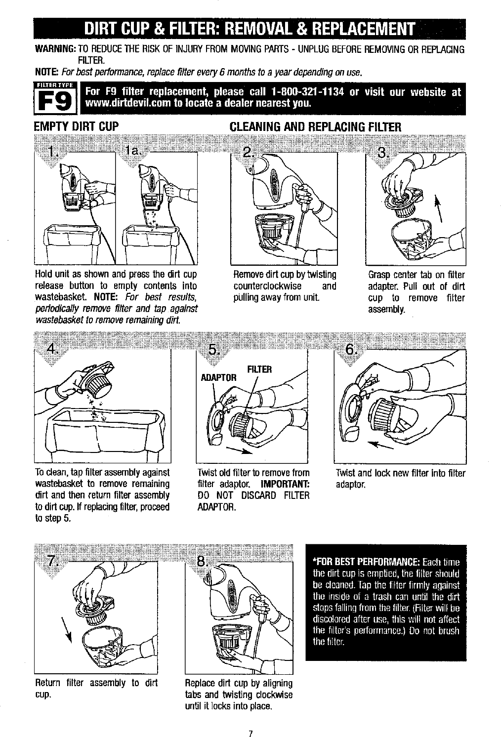 Page 7 of 10 - Dirt Devil 0100 User Manual  HAND VAC - Manuals And Guides L0610088