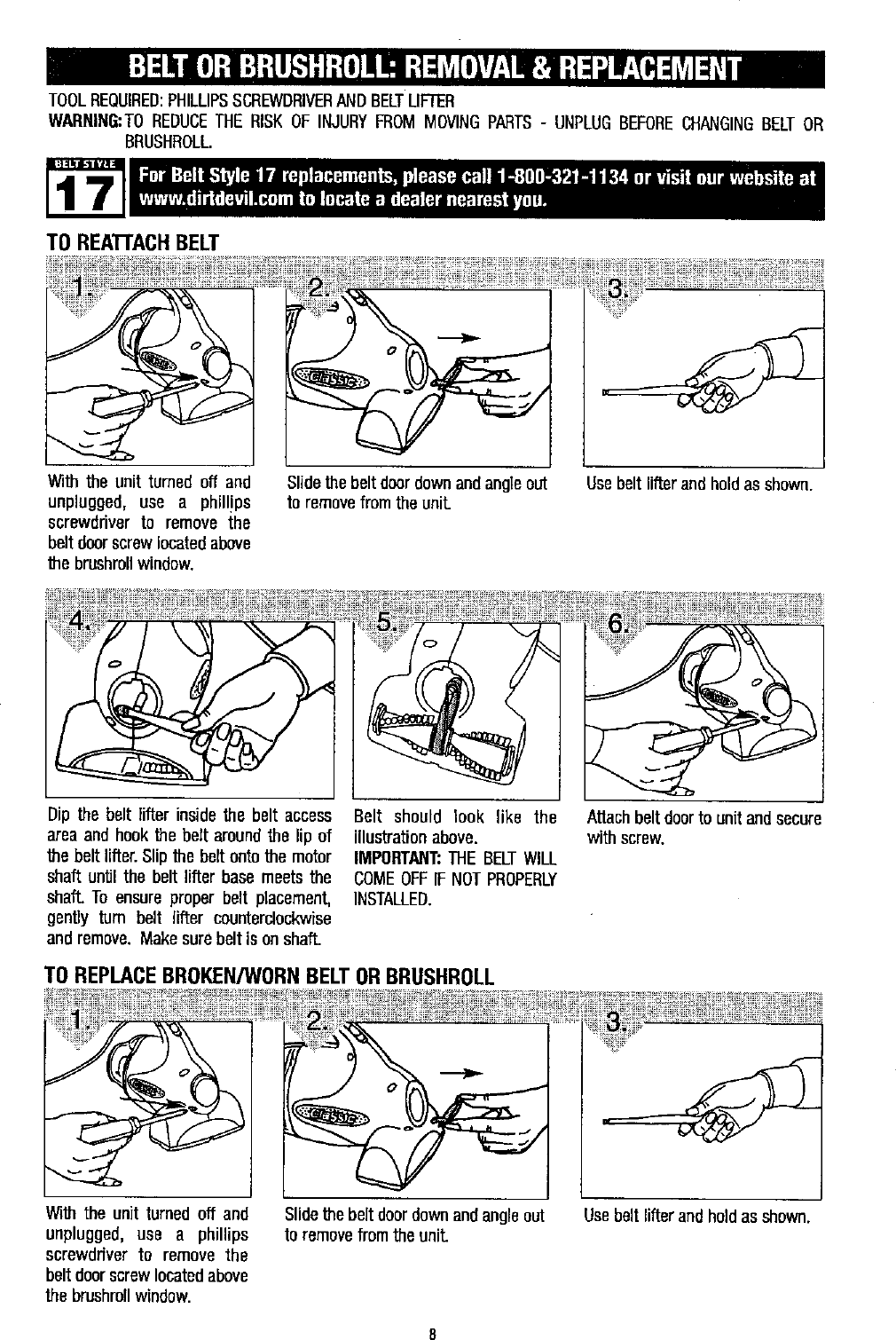 Page 8 of 10 - Dirt Devil 0100 User Manual  HAND VAC - Manuals And Guides L0610088